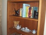 Dr. Ludington's books displayed and for sale at the new Rock House Haven location